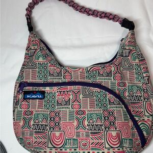 KAVU Geometric Patterned Hobo Bag - Red, Green, Blue